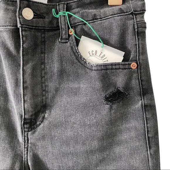 NWT Pistola Aline Highrise Skinny Distressed Jeans Nero 28 - Picture 7 of 14